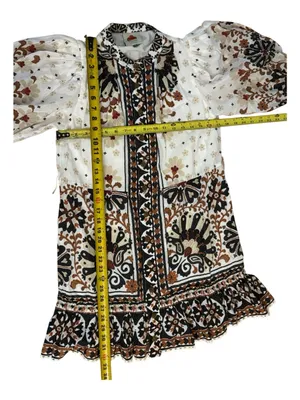 Farm Rio Boho floral-print cotton-blend long sleeves mini dress Size XSMALL thumbnail 14