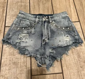 Mid Waist Booty Shorts Mid Rise Denim Shorts Jeans Shorts Summer Pants Stretch thumbnail 1