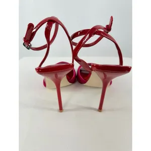 Steve Madden Lilac Color Block Leather Velvet Square Toe Heel in Pink Red 9.5 thumbnail 6
