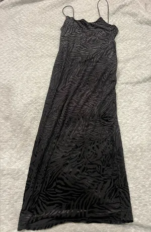 Socialite XS NWT Black Zebra Print Maxi Dress thumbnail 1