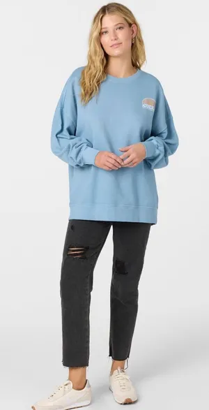 O'Neill Women's Sky‎ Blue Sunburst Sweatshirt thumbnail 1