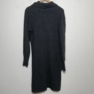 Royal‎ Robbins Womens Cotton Sweater Dress L Charcoal Gray Shawl Neck Y317008 thumbnail 8
