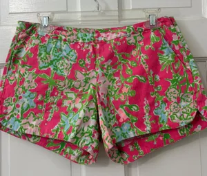 Lilly Pulitzer Adie Shorts 4 Flamingo‎ Pink Southern Charm Resort Beach Preppy thumbnail 1