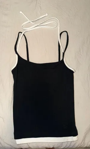 Urban Outfitters Black Tank with White Contrast Trim thumbnail 1