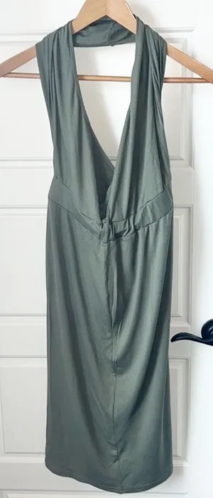 ASOS Halter Green Petite Dress Size 8 thumbnail 1