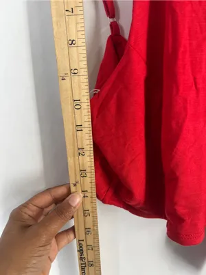 Lulus Red Tie-Back Cropped Cami Tank Top Size L NWT thumbnail 10