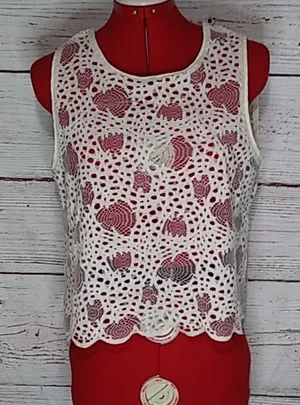 Zara Lace Crop Top Sz L thumbnail 1