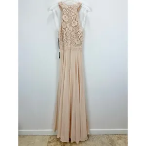 Lulus Picture Perfect Blush Lace Maxi Dress Formal Evening Bridesmaid Small NWT thumbnail 13