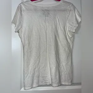 Patagonia Women’s White V-Neck Mesh Short Sleeve Basic Casual T-Shirt Size Large thumbnail 2