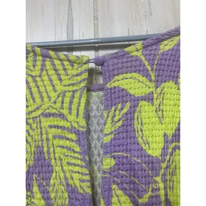 HTF Anthropologie x FARM Rio Knit Midi Dress Size Small Purple Motif thumbnail 8