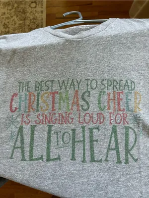 Gray Graphic Christmas Cheer T-Shirt thumbnail 4
