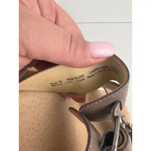 Dansko Women Brown Leather Wedge Sandals Buckle Ankle Strap Comfort Size 36‎ 5.5 thumbnail 9