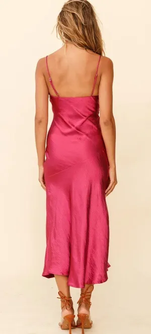 Selfie Leslie Well Versed Pleated Mini Dress Fushia thumbnail 2