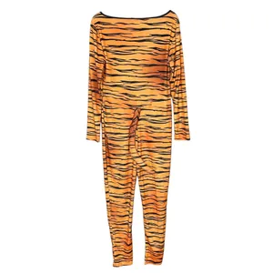 Spirit Catsuit Halloween Costume Tiger Bodysuit ONLY Adult Women Size Large Tail thumbnail 14