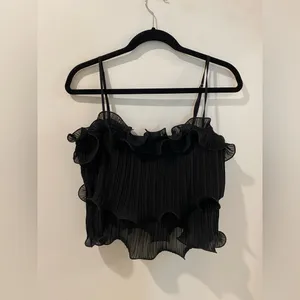 Lush- Ruffle Spaghetti Strap Top-Size Large thumbnail 2