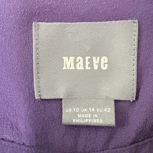 Maeve Anthropologie Purple Wide Leg Jumpsuit Knotted Straps Size 10 OB668987 thumbnail 3
