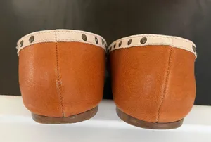 GUC J. CREW Camel Studded Round Toe Flats thumbnail 7