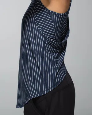 Lululemon Vita Racer Tank - West2east Stripe Inkwell Heathered Medium Grey - 4 thumbnail 7