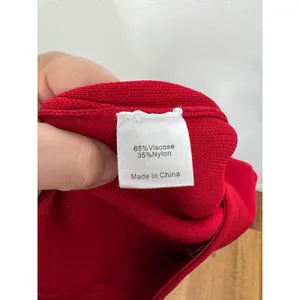 Tuckernuck‎ Womens Red Knit Pull On Flare Pants High Rise Viscose Blend Large thumbnail 4