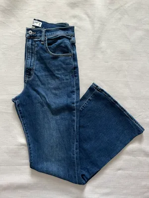 Abercrombie Curve Love Ultra High Rise Stretch Flare Jean - Dark Wash thumbnail 6