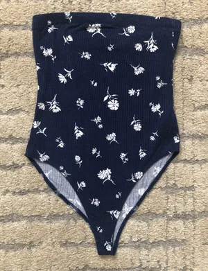 Forever 21 Flower Tube Top Bodysuit thumbnail 2