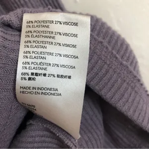 Free People We the Free Rib Purple Long Sleeve Cowl Split Back Sweater Small thumbnail 5