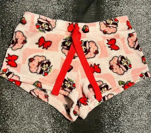 Womens large Strawberry Shortcake Plush Lounge/Sleep Shorts thumbnail 1