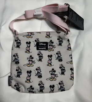 T346. Disney x Loungefly Mickey and Minnie Mouse crossbody bag thumbnail 1