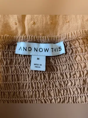 And Now This Smocked Halter Maxi Dress, Brown, Size M, NWOT thumbnail 5
