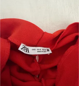 ZARA Red Orange Bodysuit thumbnail 4