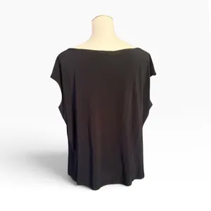 Vintage Y2K Dressbarn Collection Size 18 Black Silver Beaded Party Top USA thumbnail 3