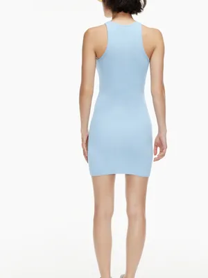 Aritzia Pink Ribbed Tank Dress with Front Cutout SZ MEDIUM thumbnail 6