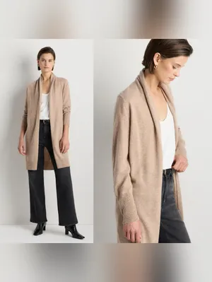 Quince Mongolian Cashmere Duster Cardigan Sweater thumbnail 2