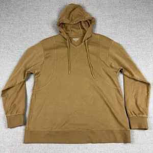 Athleta Hoodie Womens XS Brown V-Neck Pullover Jersey Pockets Logo Stretch thumbnail 1