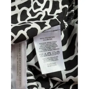 NWOT‎ Womens Loft black white leopard print satin button up shorts pajamas MP SP thumbnail 10