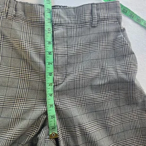 Gap Easy Trouser Womens Black Plaid Wide Leg High Rise Elastic‎ Back Pants 6 thumbnail 7