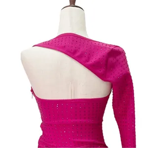 Superdown Adley Hot Pink One Shoulder Sequin Mini Dress Size XS Party Clubwear thumbnail 6