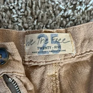 Free People Faded Love Sandstorm/Tan Linen Blend Trousers Women’s 25 thumbnail 10