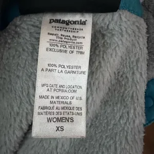 Patagonia Re-Tool Snap T Fleece Pullover Gray Teal Quarter Snap Kangaroo Pocket thumbnail 6