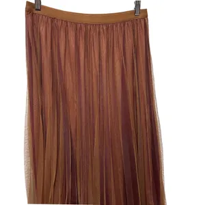 Hem And Thread Women Whimsy Fairy Skirt‎ M Brown Burgundy Tulle Pleated Romantic thumbnail 3