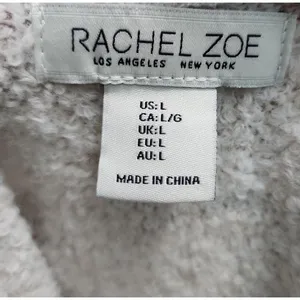 Rachel Zoe Sweater Womens Size L‎ Light Beige Crew Neck Textured Knit Cozy Chic thumbnail 4