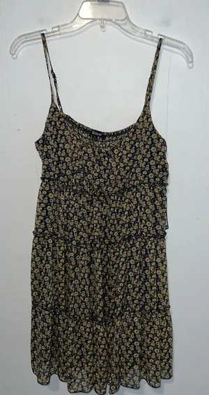 Trixxi Black Floral Tiered Spaghetti Strap Mini Dress 0412263 thumbnail 1
