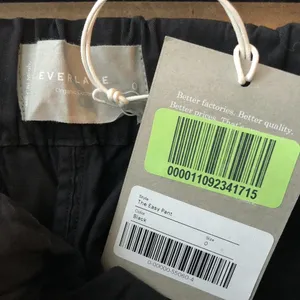 Everlane The Easy Pant Black Pockets Organic Cotton Pull On Size 0 thumbnail 8