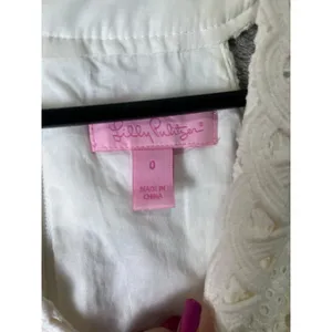 Lilly Pulitzer White Textured Embroidered Sheath Dress Sleeveless Women's Size 0 thumbnail 5