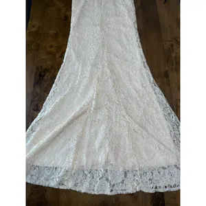 NWT‎ Lulus Bridal Zenith ivory cream Lace Halter Neck Formal Maxi Dress size S thumbnail 13