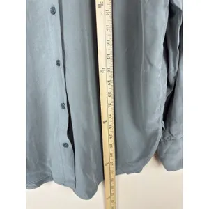 Zara XS Women’s Oversized Green Button-Down Shirt Long Sleeve thumbnail 9