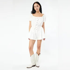 Free People A Sight For Sore Eyes White Romper thumbnail 2
