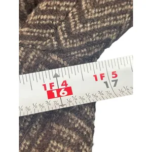 Via Women’s 0P Petite Brown Herringbone Wool Blend Fit & Flare Peacoat Button thumbnail 8