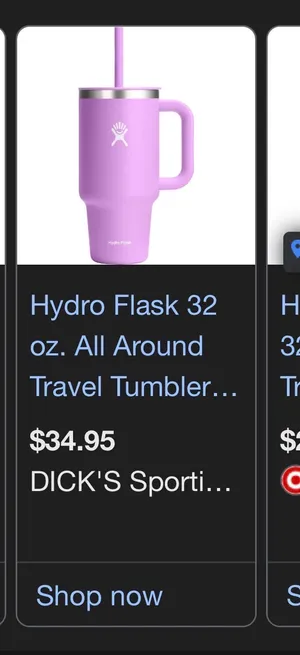 New Hydro Flask Tumbler Purple thumbnail 4