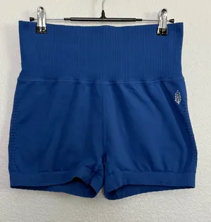Free People Movement Good Karma Blue Shorts Large thumbnail 1